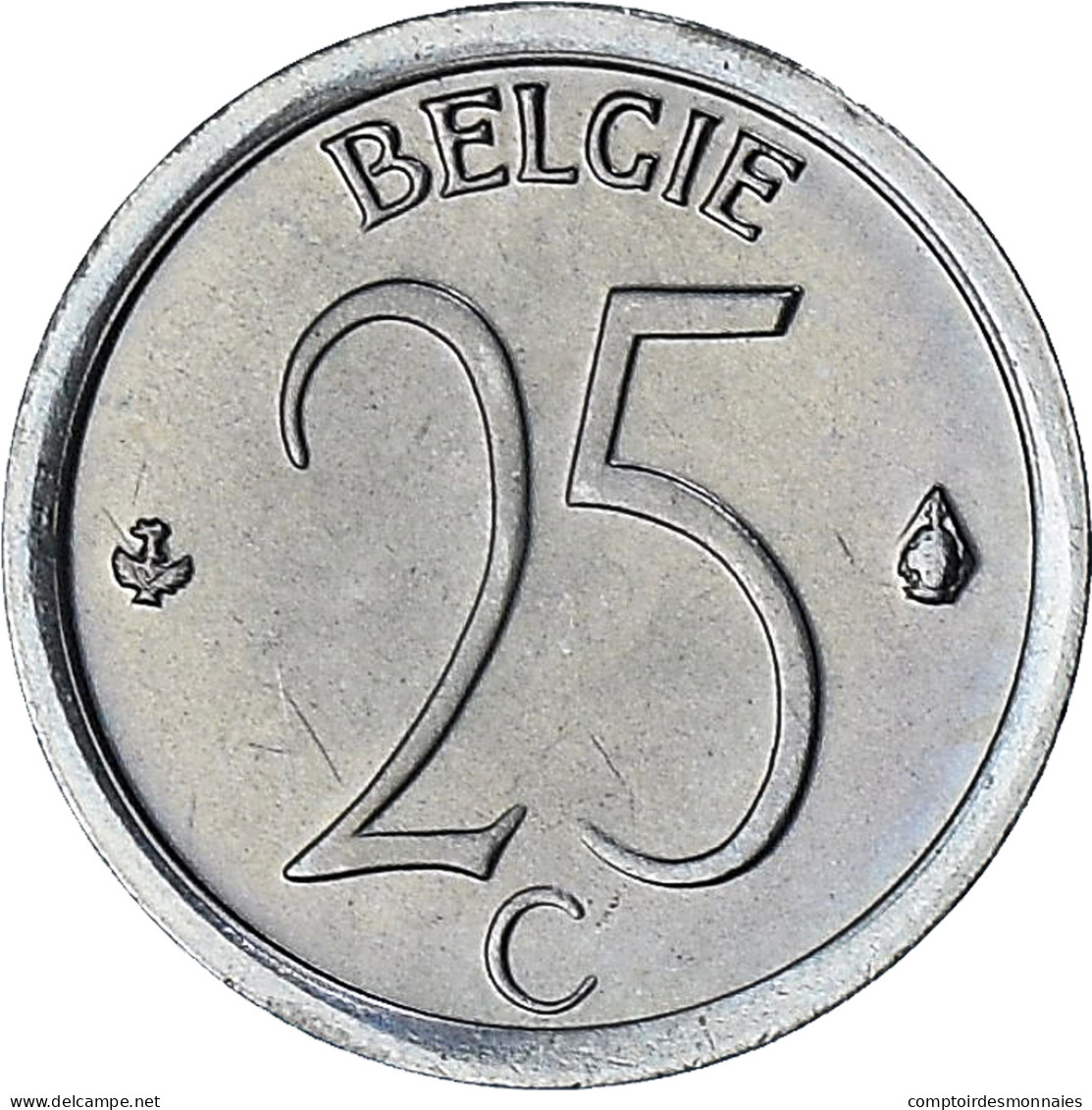 Belgique, Baudouin I, 25 Centimes, 1975, FDC, Du Cupronickel, KM:154 - 25 Cents