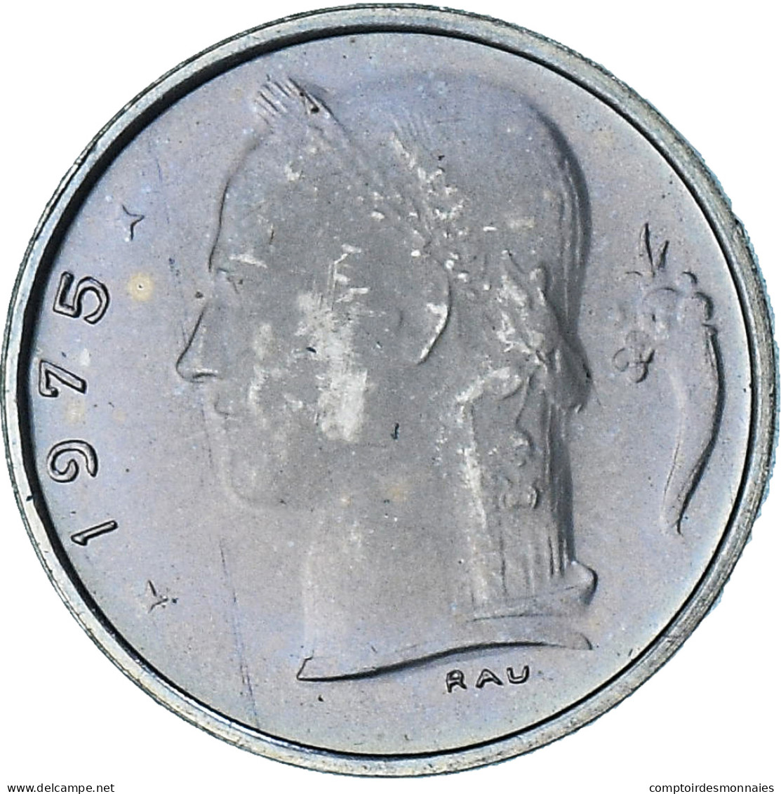 Belgique, Baudouin I, Cérès, Franc, 1975, FDC, Cupro-nickel, KM:142.1 - 1 Franc