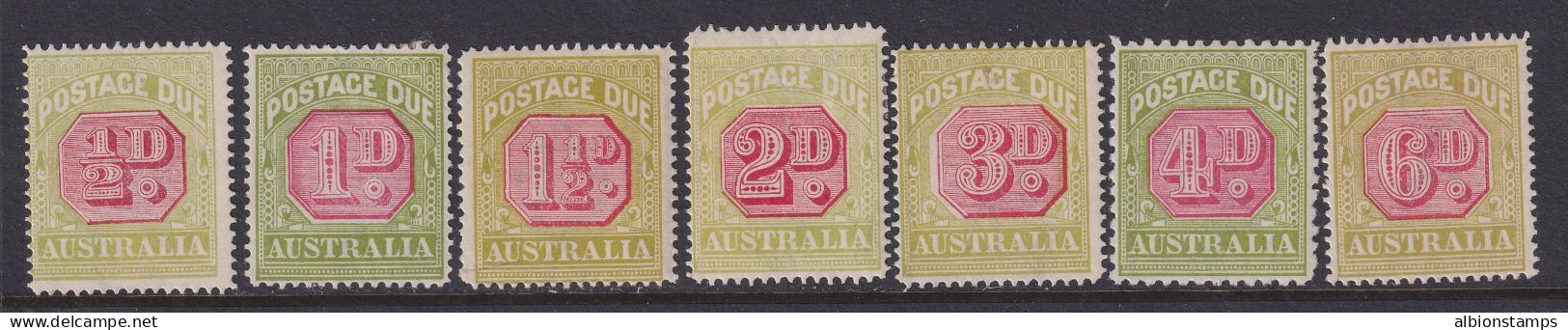 Australia, Scott J50-J56 (SG D91-D95, D97-D98), MLH - Postage Due