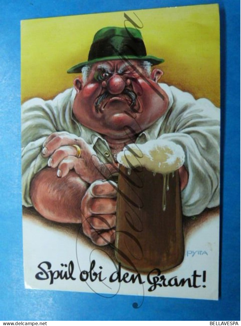 Illustrateur PYITA Bierre Humor 1993_Hoegaarden -Stella Artois Bier Ale Lot X 4 Cpsm - Humor