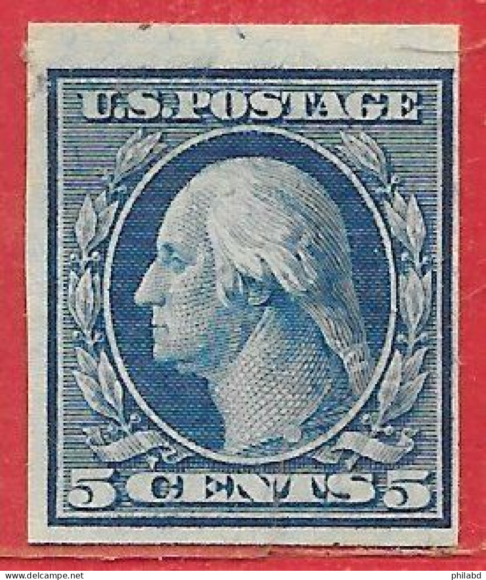 Etats-Unis D'Amérique N°171D Non Dentelé/unperforated 5c Bleu 1908-09 (*) - Neufs