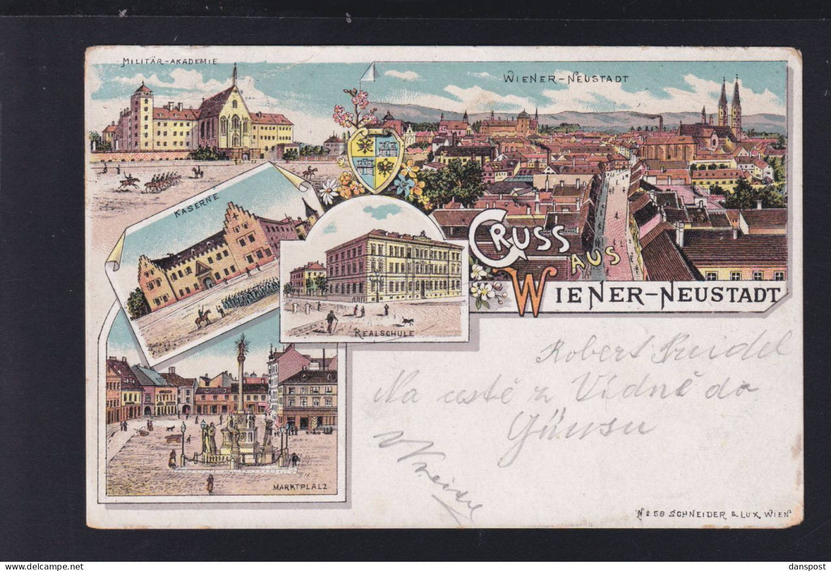 Österreich Litho Wiener Neustadt 1902 Gelaufen - Wiener Neustadt