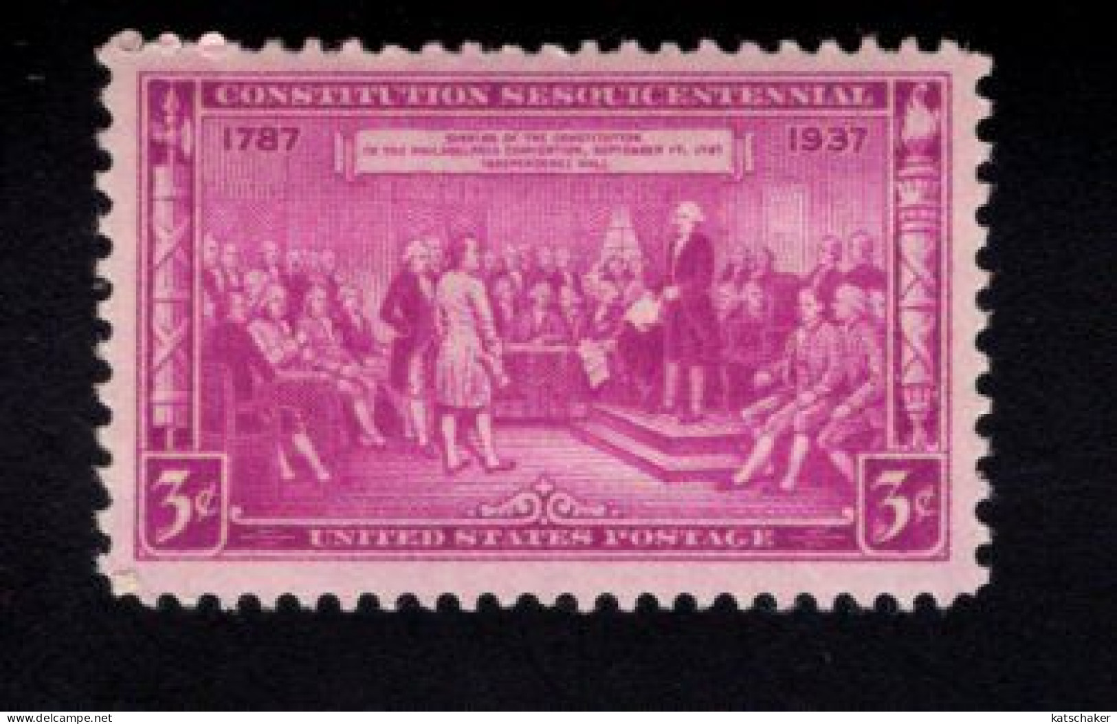 203709782  1937 SCOTT 798 (XX)  POSTFRIS MINT NEVER HINGED  - Constitution Sesquicentennial - Nuevos