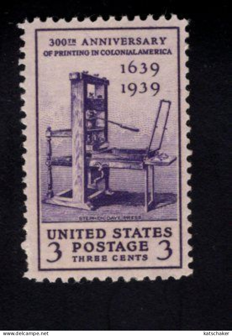 207616460  1939 SCOTT 857 (XX) POSTFRIS MINT NEVER HINGED - Printing Tercentenary - Unused Stamps