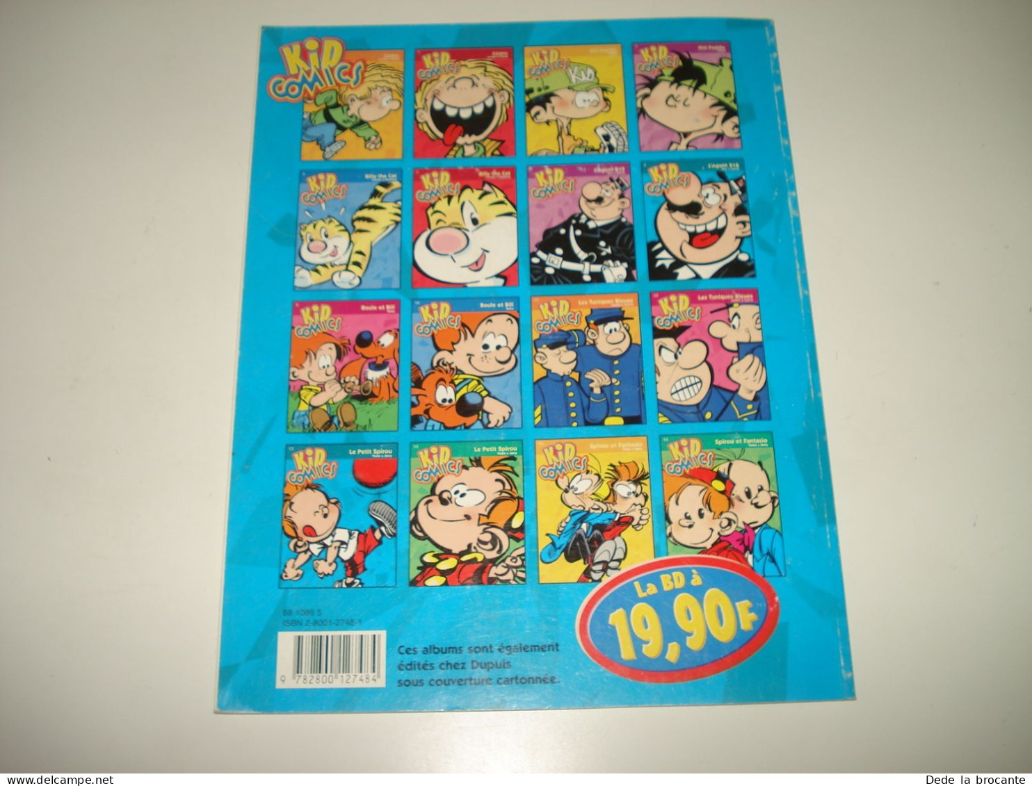 C53 / Lot De 5 BDs - Coll. Kid Comics - Tuniques , Agent 212 , Spirou..... 1998 - Bücherpakete