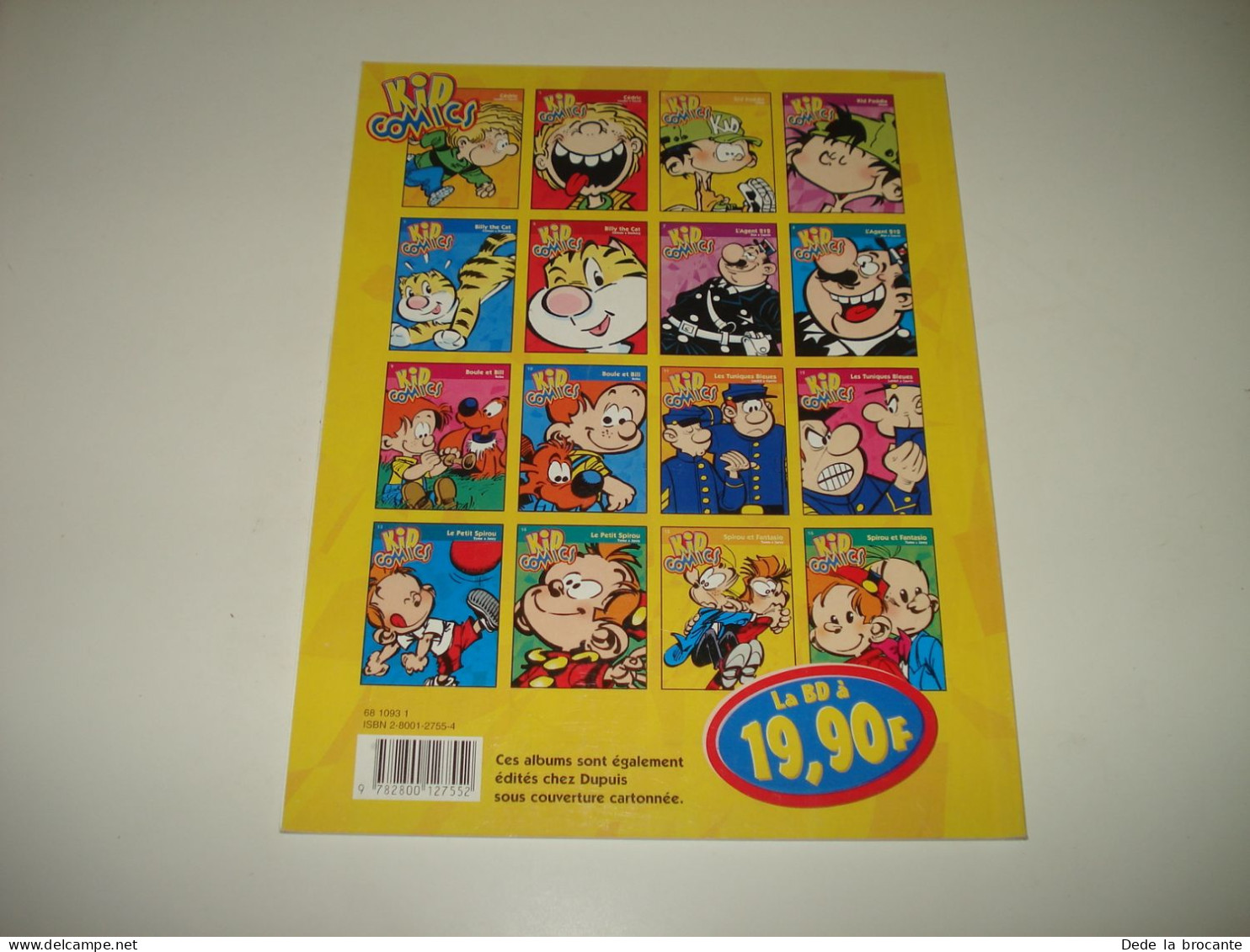 C53 / Lot de 5 BDs - Coll. Kid Comics - Tuniques , Agent 212 , Spirou..... 1998