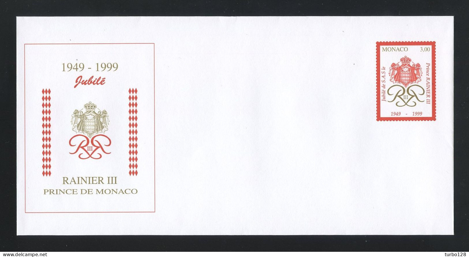 MONACO ENTIER POSTAL N° 323-E ** Neuf MNH Superbe C 6 €  Jubilé Du Prince Rainier III 1949-1999 - Entiers Postaux