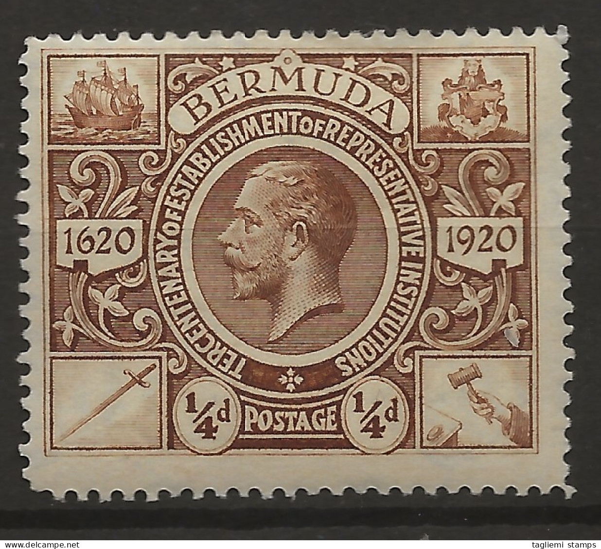 Bermuda, 1921, SG  74, Mint Hinged - Bermuda