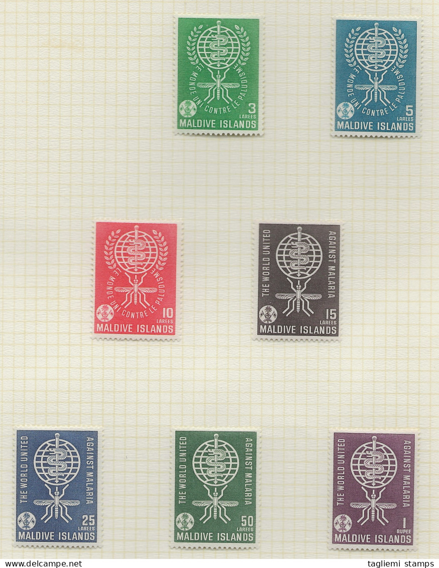 Maldives, 1962, SG  88 - 95, Incomplete Set (2L Missing), Mint Hinged - Malediven (...-1965)