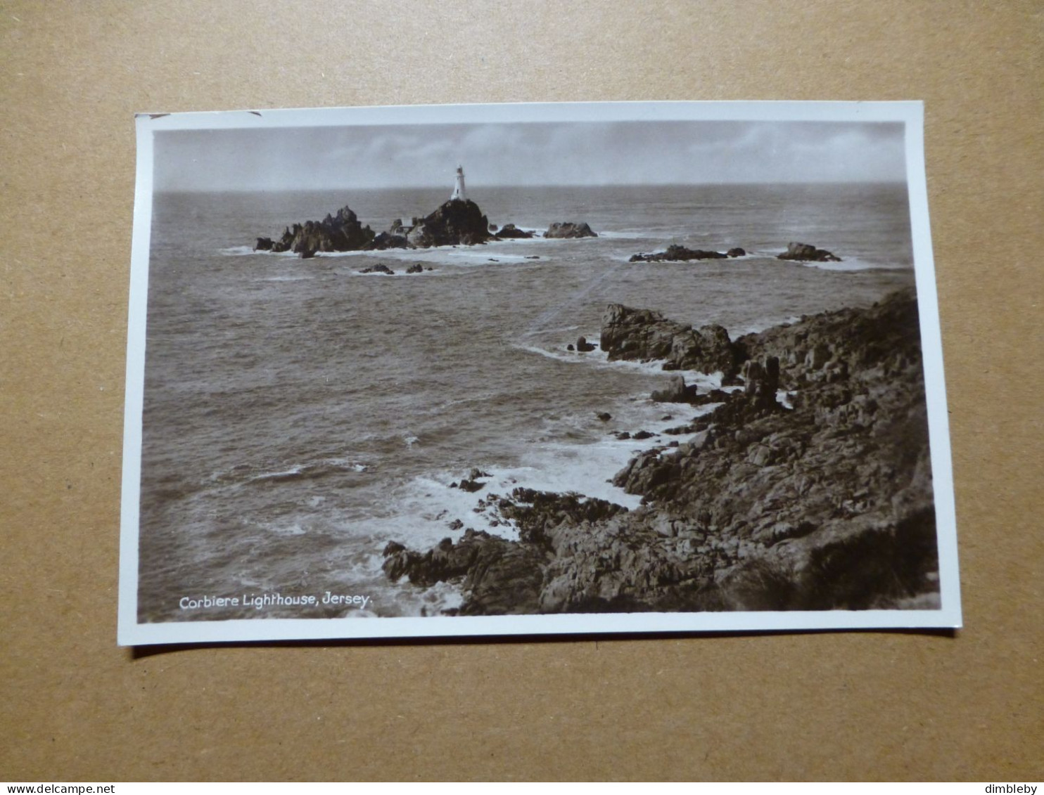 Corbiere  Lighthouse , Jersey  (9703) Map In Arched - La Corbiere