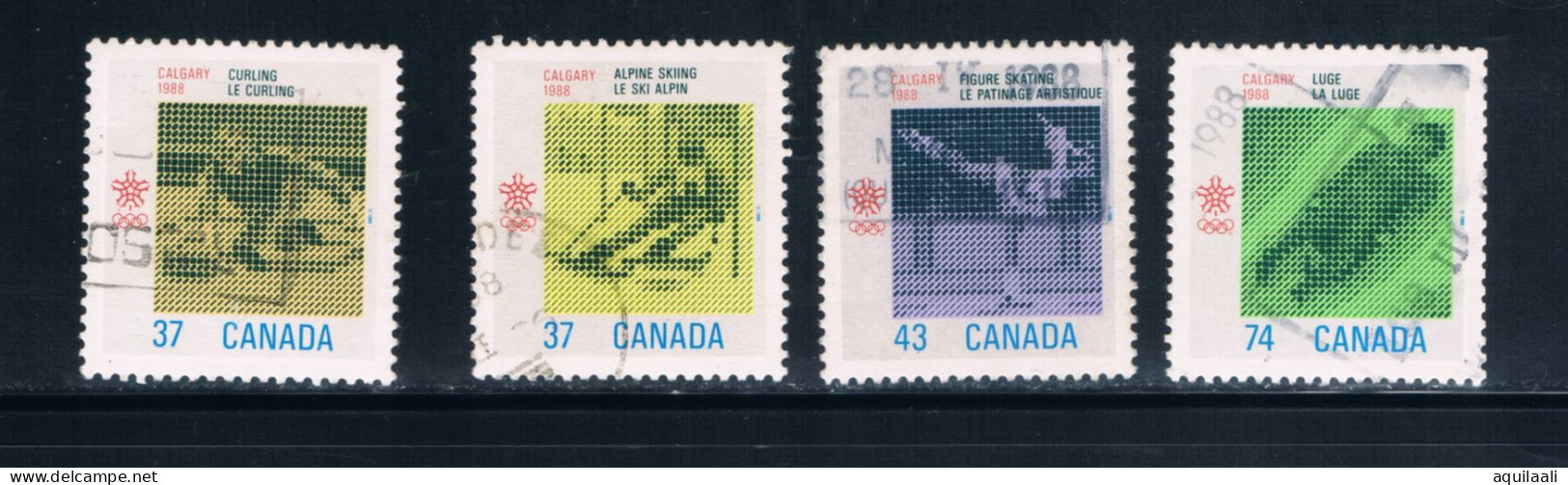 CANADA 1988 - Giochi Olimpici Invernali Calgary, 5' Emissione, Serie Completa Usata - Used Stamps