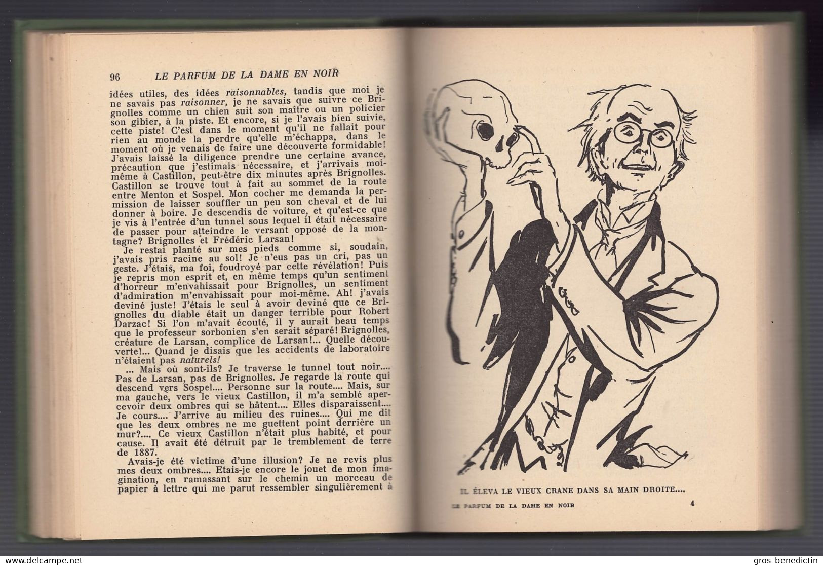 Hachette - Bibliothèque Verte Avec Jaquette -  Gaston Leroux - "Le Parfum De La Dame En Noir" - 1953 - #Ben&Vteanc - Bibliothèque Verte