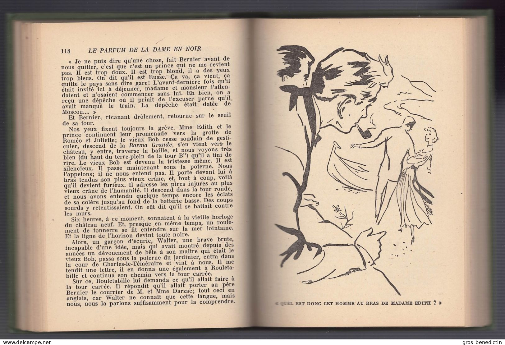 Hachette - Bibliothèque Verte Avec Jaquette -  Gaston Leroux - "Le Parfum De La Dame En Noir" - 1953 - #Ben&Vteanc - Biblioteca Verde