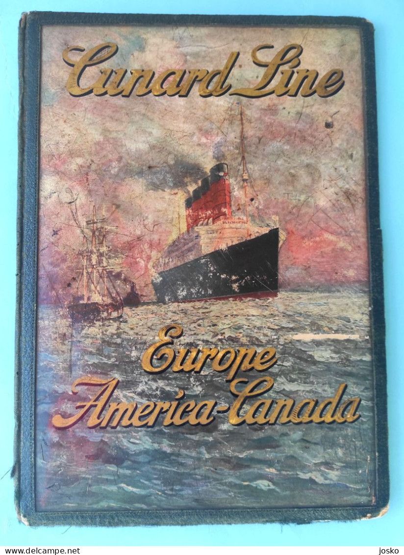 CUNARD LINE - EUROPE & AMERICA-CANADA ... Beautifull Original Vintage Writting Pad (or Official Document Case) RRRR - Other & Unclassified