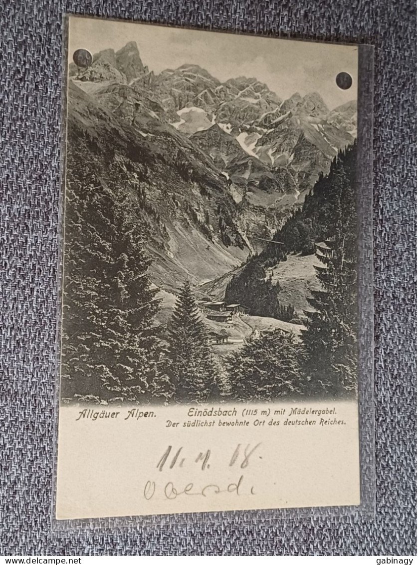 #AK395 - GERMANY - ALLGAUER ALPEN - EINÖDSBACH - 1918 - Arbres