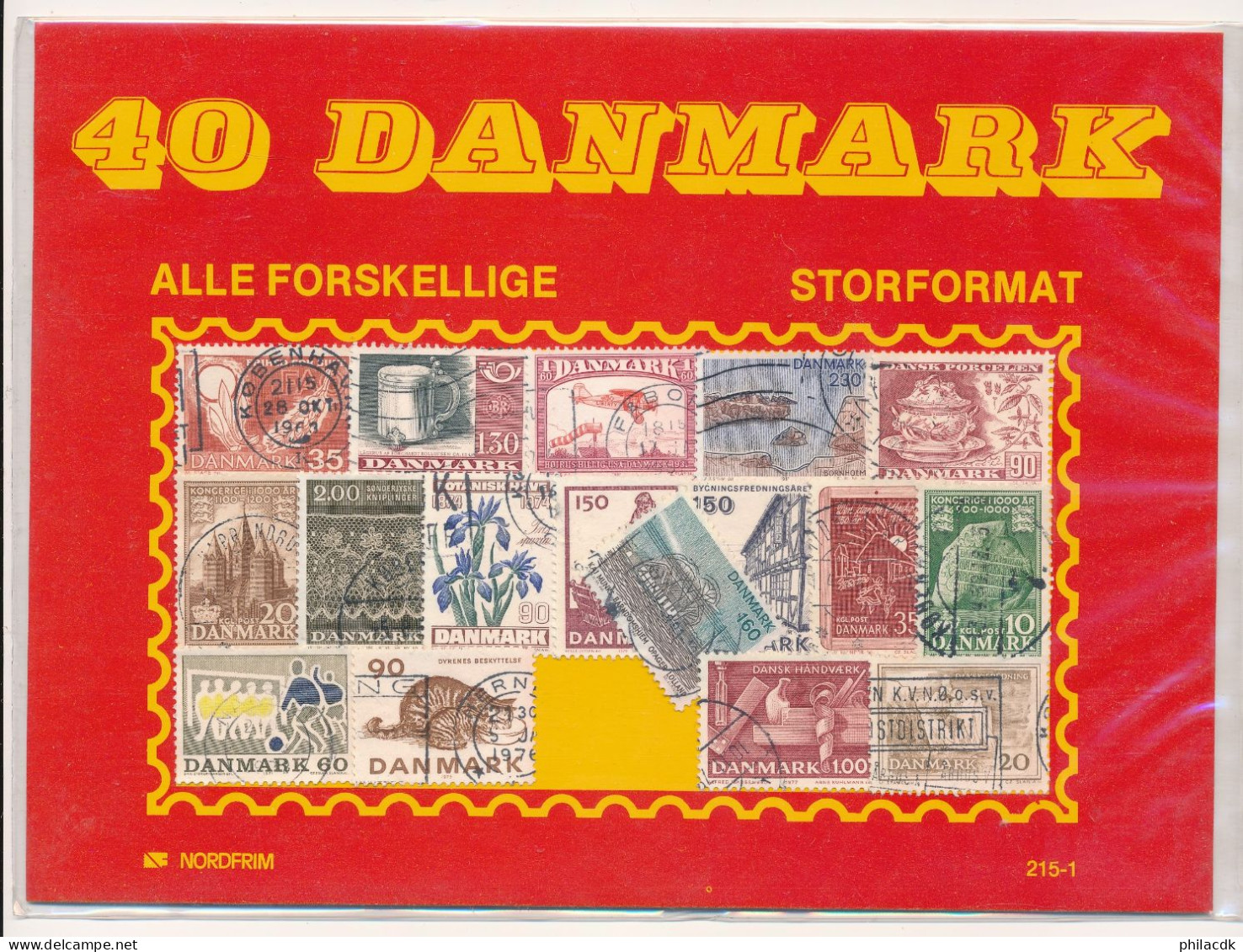 LOT DE 40 TIMBRES DANEMARK - Collections