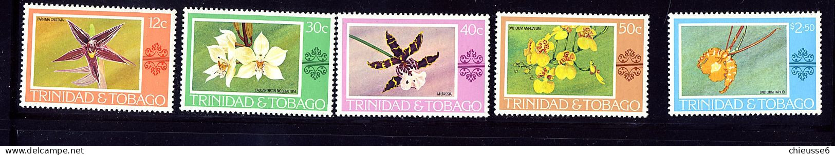 Trinité ** N° 372 à 376 - Orchidées - Trinidad & Tobago (1962-...)