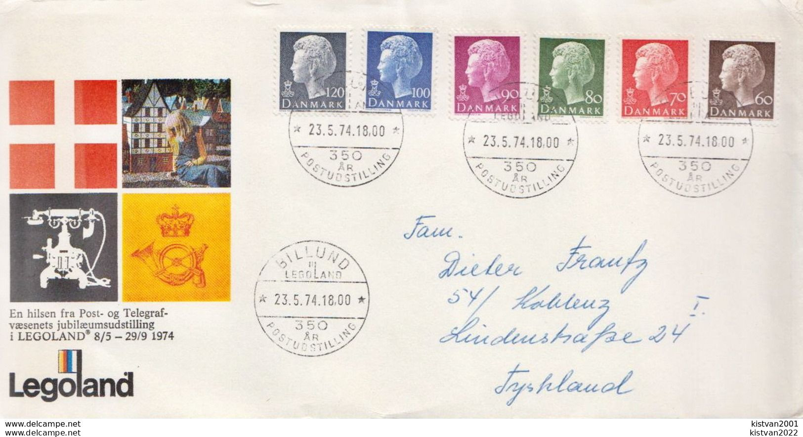 Postal History Cover: Denmark Cover From 1974 With Billund - Legoland Cancel - Lettres & Documents