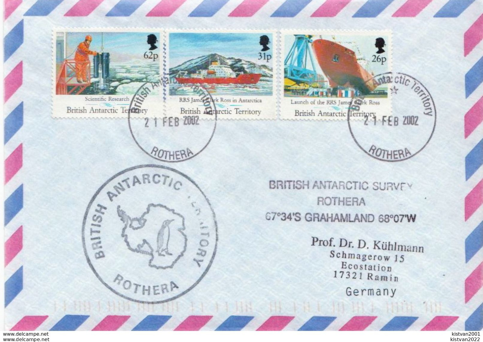 Postal History Cover: British Antarctic Territory Stamps On Cover - Covers & Documents
