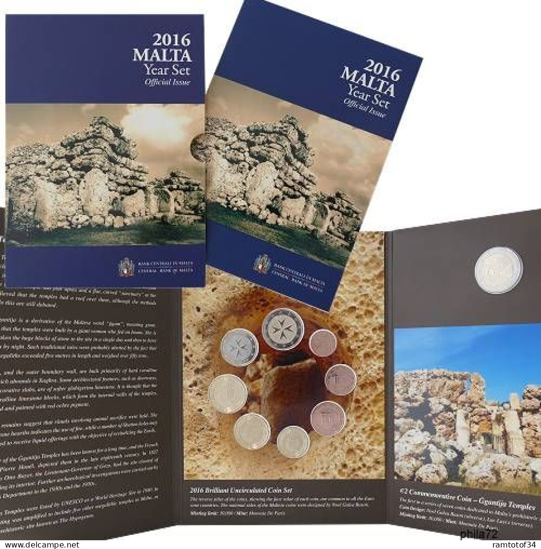 2016 MALTE - Coffret BU (9 Pièces) Série Monnaies Euro Malte - Malte