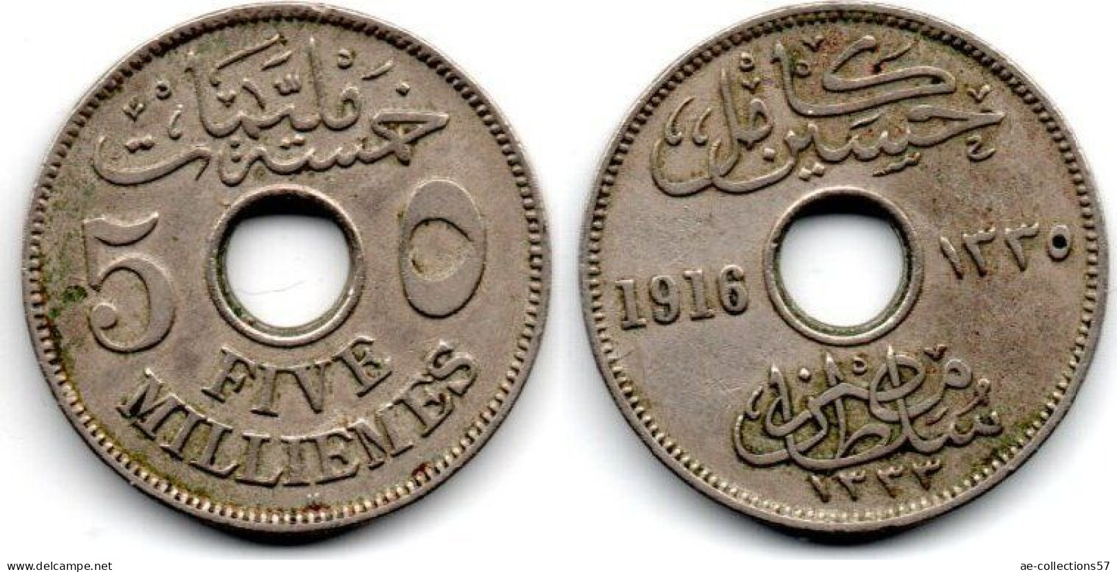 MA 28863 /  Egypte - Egypt - Egypten 5 Milliemes 1916 H TTB - Egypte