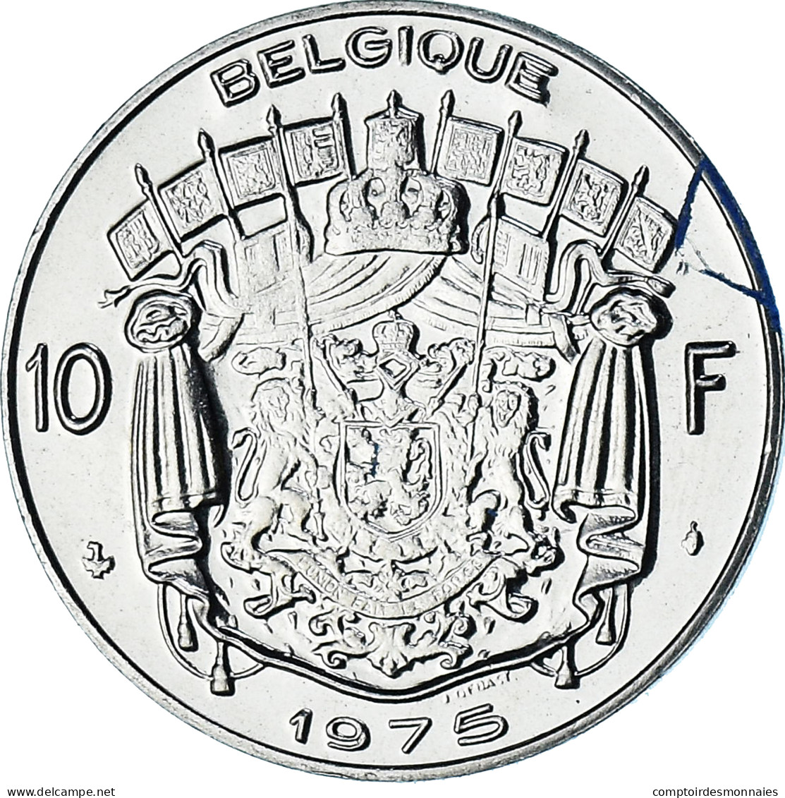 Belgique, Baudouin I, 10 Francs, 10 Frank, 1975, FDC, Nickel, KM:155.1 - 10 Frank