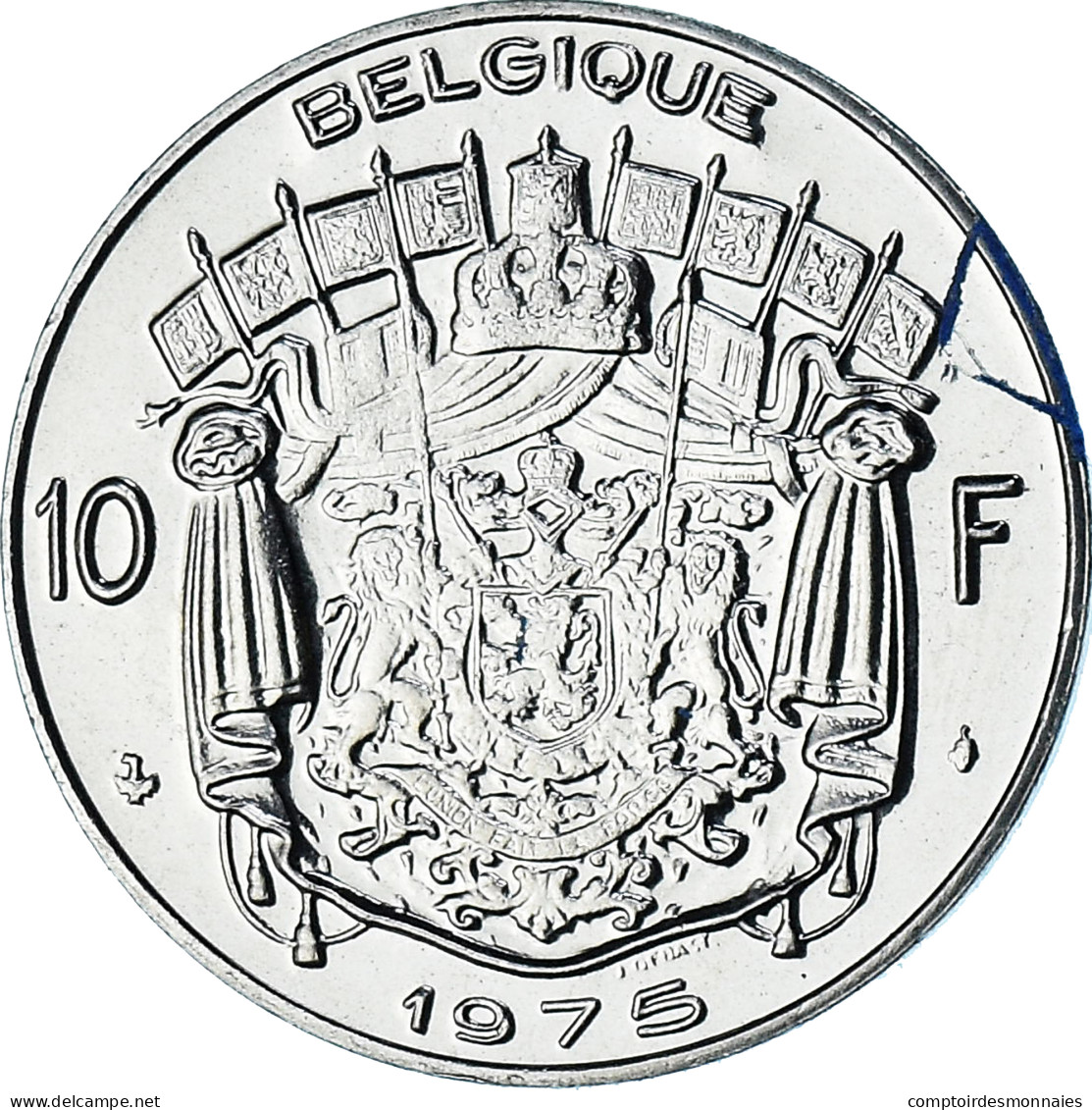 Belgique, Baudouin I, 10 Francs, 10 Frank, 1975, FDC, Nickel, KM:155.1 - 10 Francs