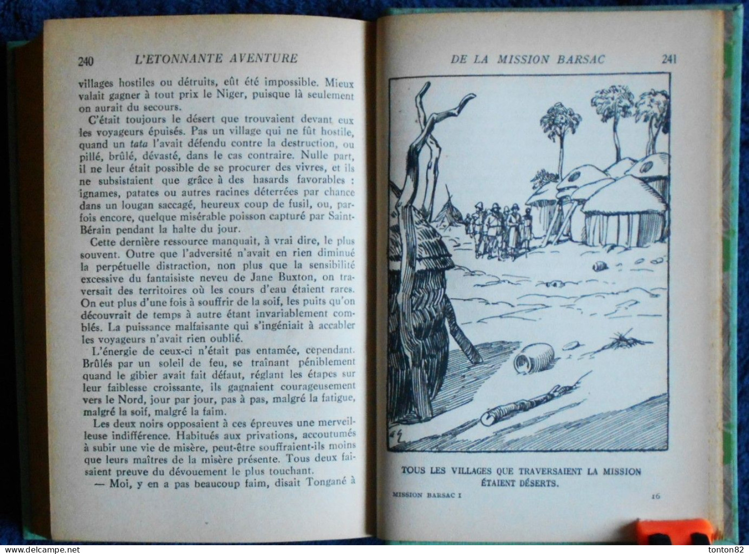 Jules Verne - L'étrange Aventure de la Mission BARSAC - ( Tomes 1 & 2 ) - HACHETTE / Bibliothèque Verte - ( 1941 ) .