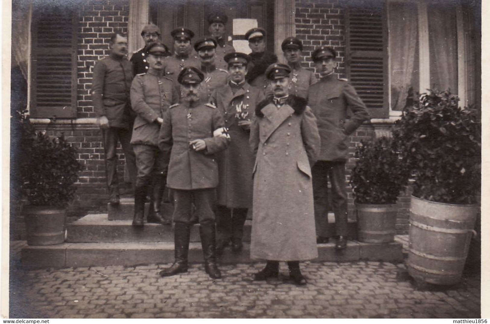 Photo 1916 COMBLES (près Péronne) - Quartier Allemand, Officiers (A125, Ww1, Wk 1) - Combles