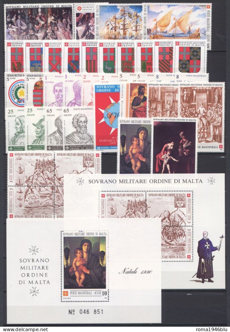 SMOM 1990 Annata Completa/Complete Year MNH/** VF - Malta (Orde Van)