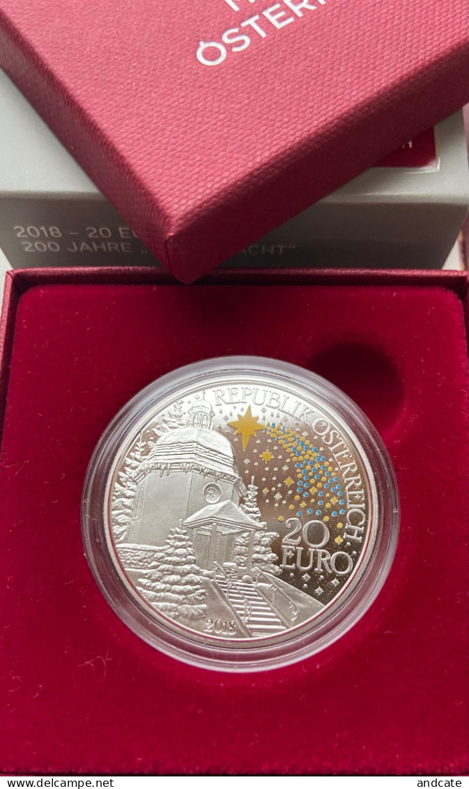 Austria , Österreich , 2018 , 20 Euro , Silver Proof - 200 JAHRE „STILLE NACHT“ , 200TH ANNIVERSARY OF SILENT NIGHT - Austria