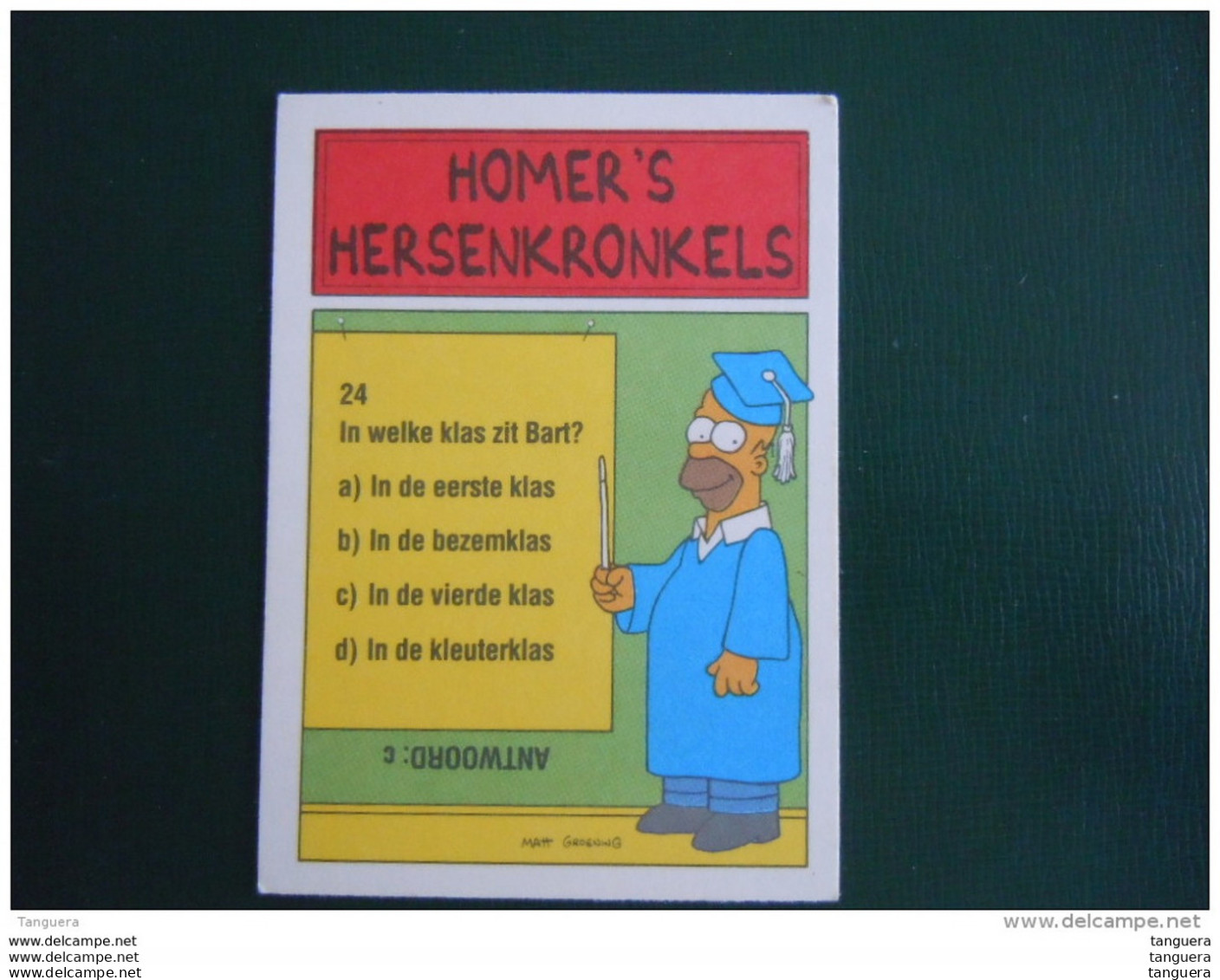 7 The Simpsons Topps 1990 Trading Cards Belgum Dutch Nederlands Neerlandais - Autres & Non Classés