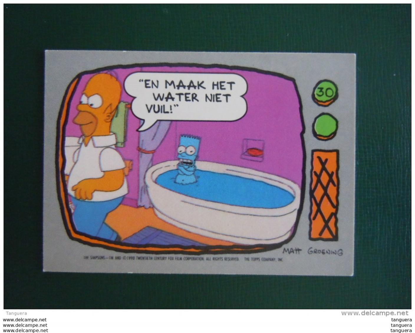 30 The Simpsons Topps 1990 Trading Cards Belgum Dutch Nederlands Neerlandais - Altri & Non Classificati