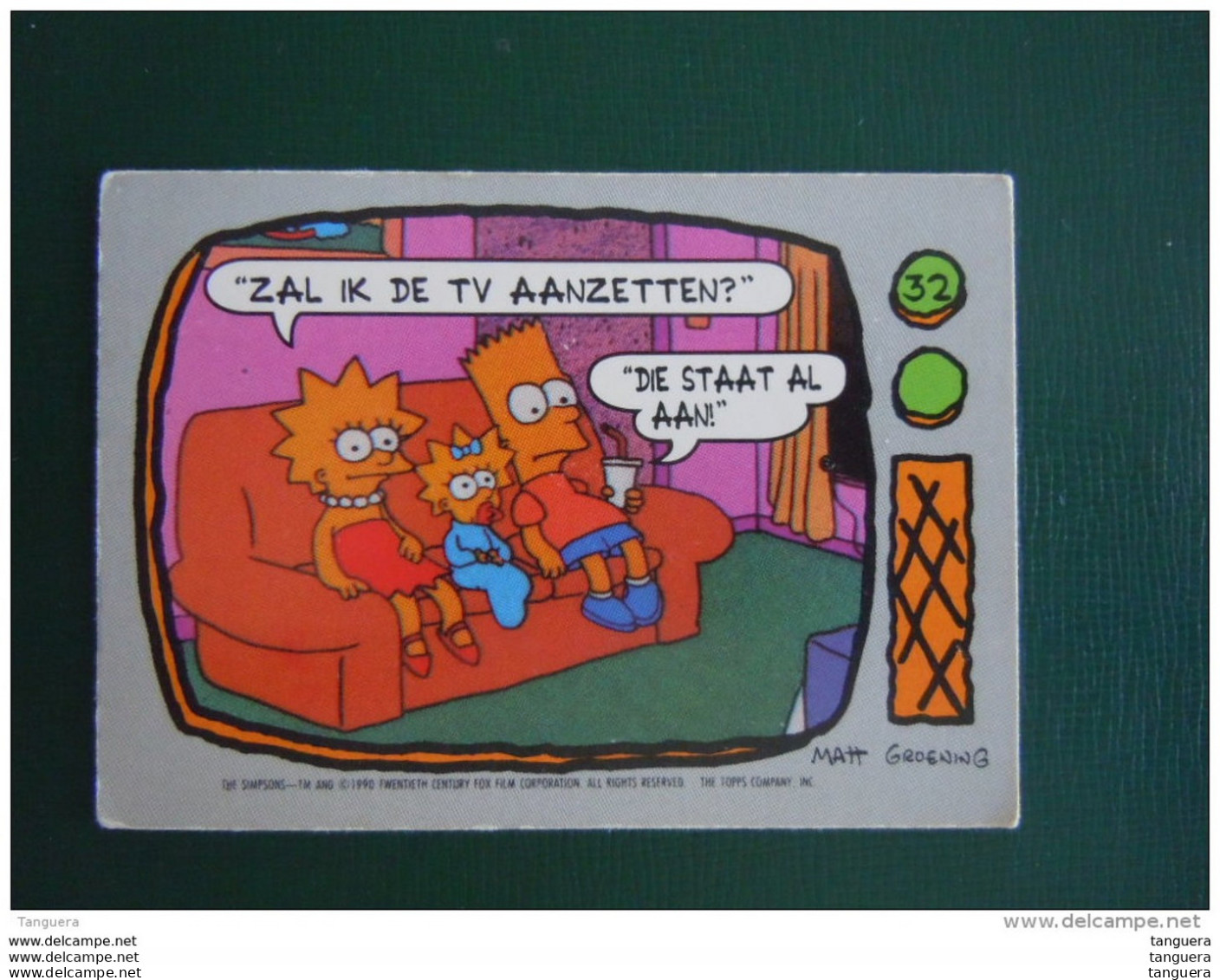 32 The Simpsons Topps 1990 Trading Cards Belgum Dutch Nederlands Neerlandais - Autres & Non Classés