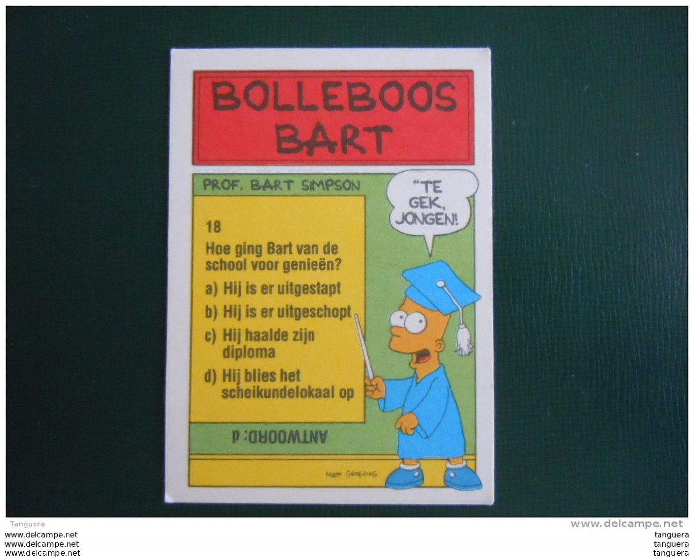 14 The Simpsons Topps 1990 Trading Cards Belgum Dutch Nederlands Neerlandais - Sonstige & Ohne Zuordnung