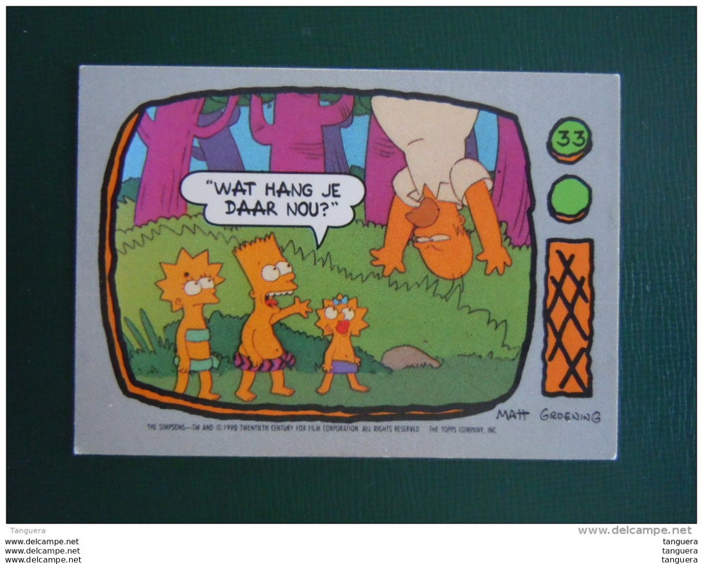 33 The Simpsons Topps 1990 Trading Cards Belgum Dutch Nederlands Neerlandais - Otros & Sin Clasificación