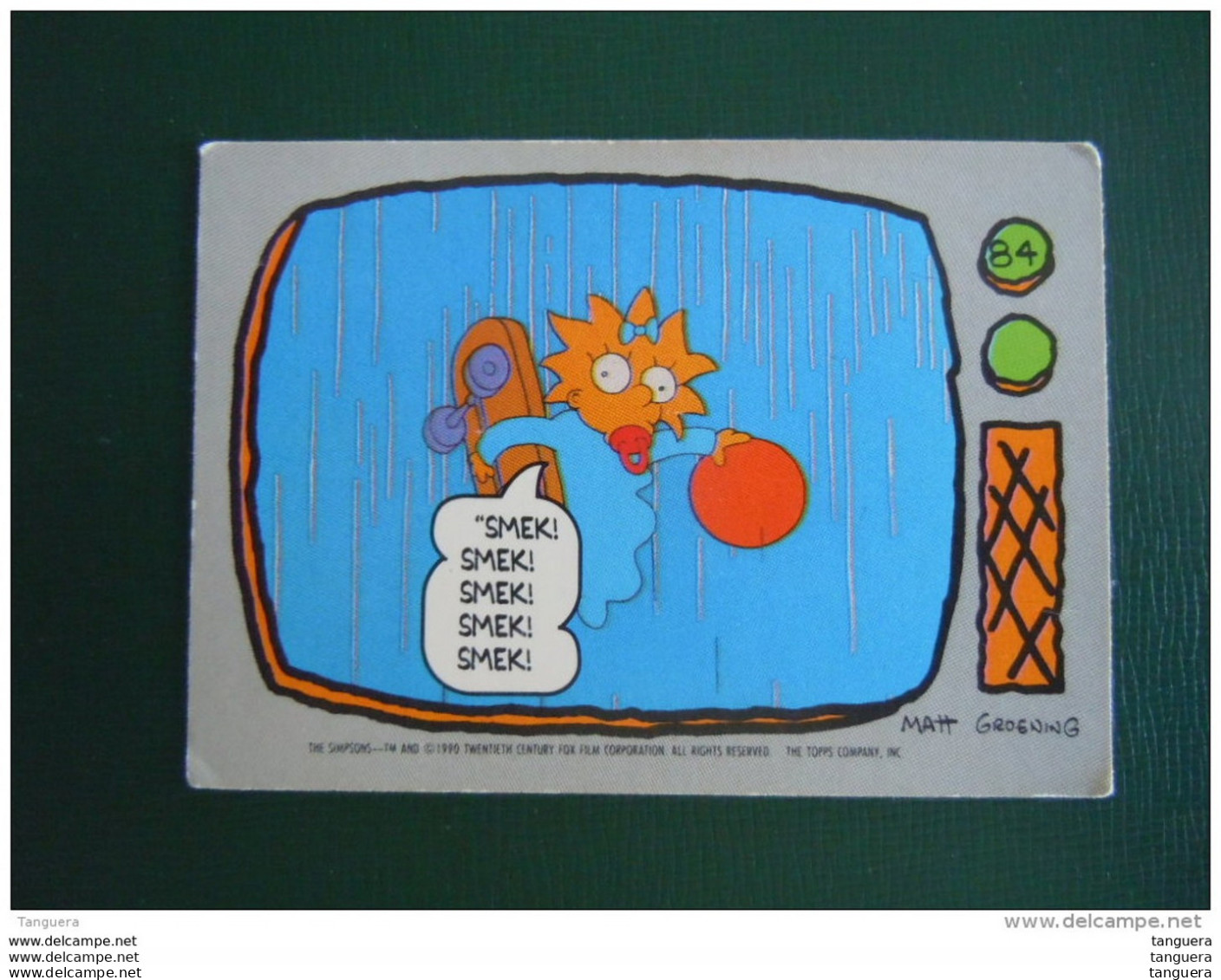 84 The Simpsons Topps 1990 Trading Cards Belgum Dutch Nederlands Neerlandais - Otros & Sin Clasificación