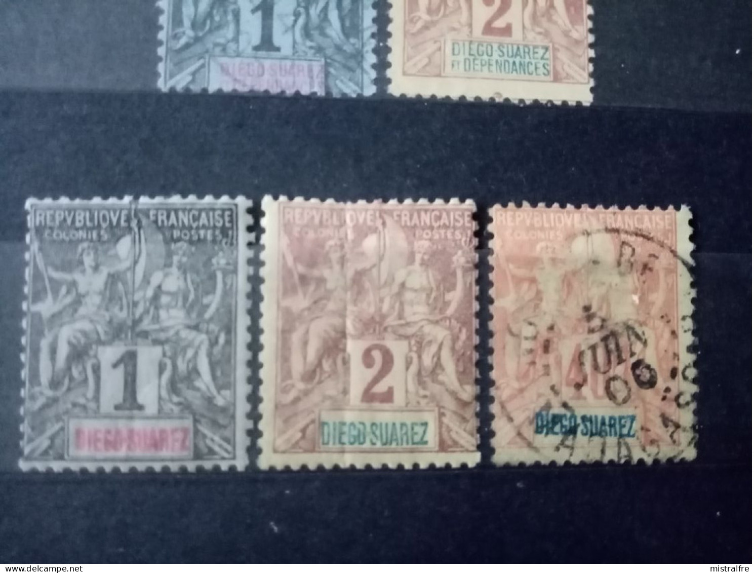 DIEGO-SUAREZ. 1892-93. Type SAGE N°26.38 Et 39 NEUFS+ / 25 Et 47 Oblitérés. Côte YT 2023 : 22,00 € - Unused Stamps