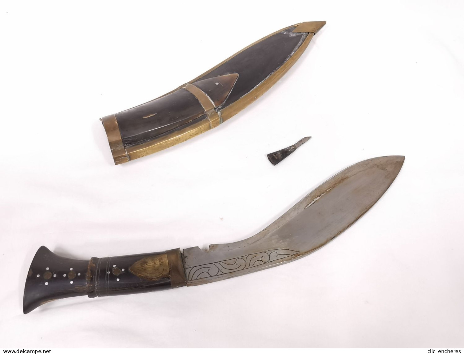 Ancien Couteau Népalais , Népal . Machette KUKRI Inde - Armes Blanches