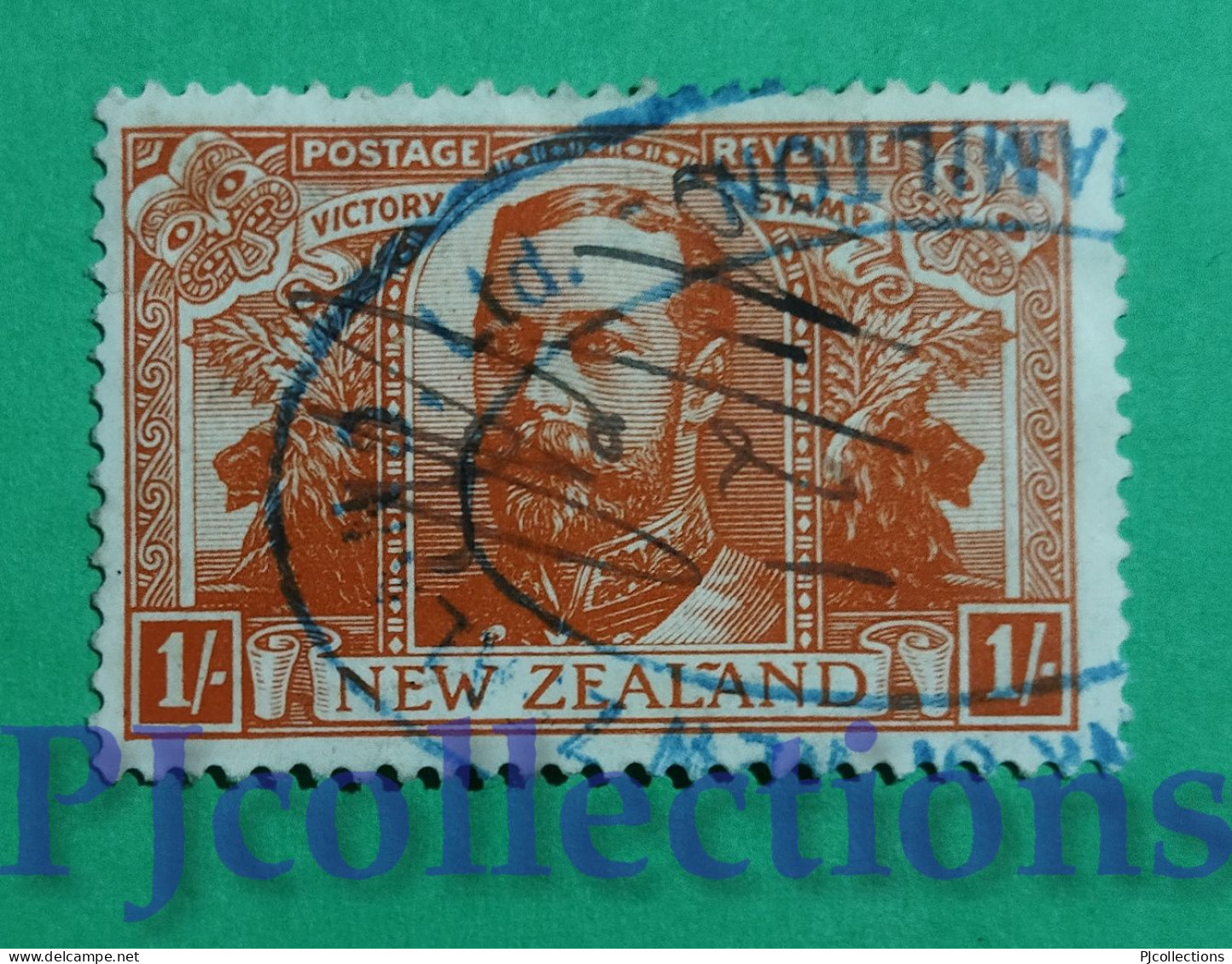 S755- NUOVA ZELANDA - NEW ZEALAND 1920 KING GEORGE V 1sh USATO - USED - Gebraucht