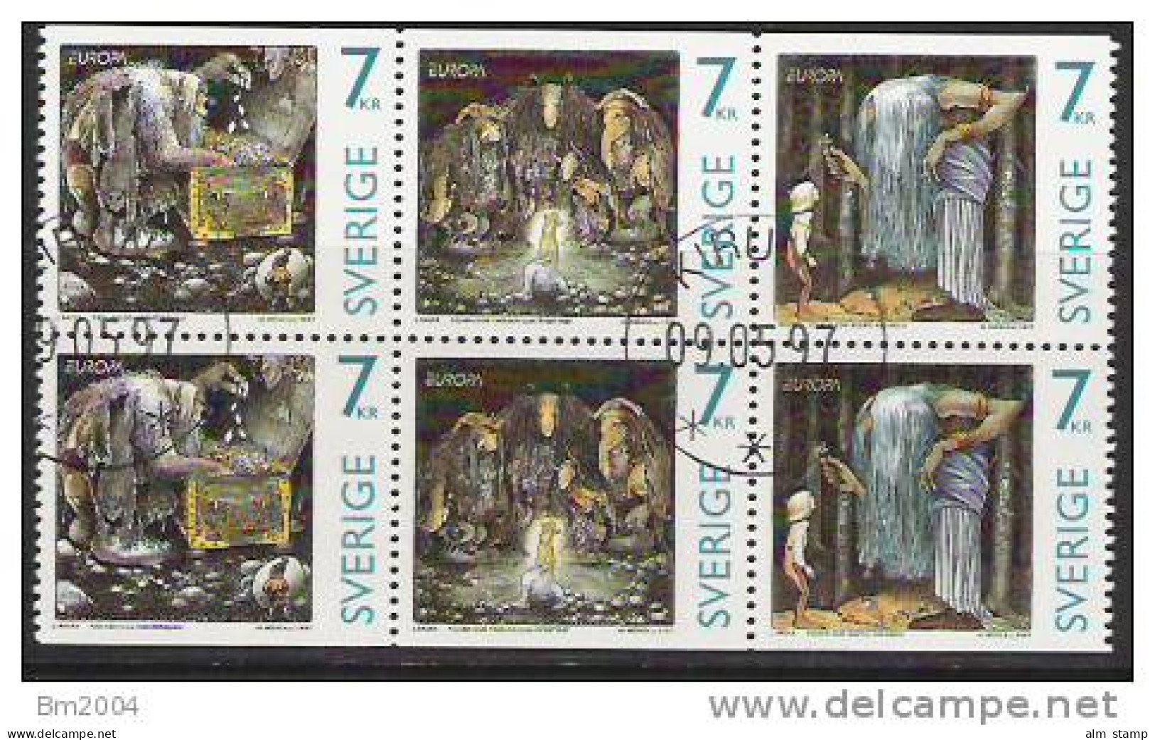 1997 Schweden Mi. H Bl. 255 Used  Europa: Sagen Und Legenden. - 1997