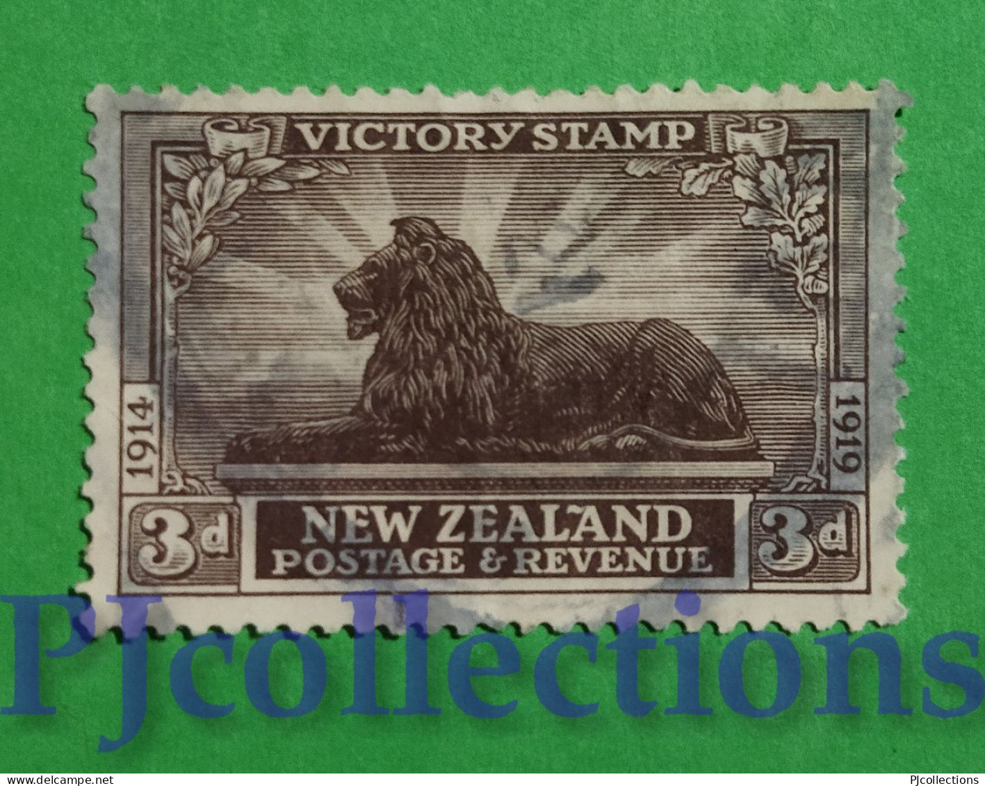 S756- NUOVA ZELANDA - NEW ZEALAND 1920 LEONE - LION 3d USATO - USED - Gebruikt