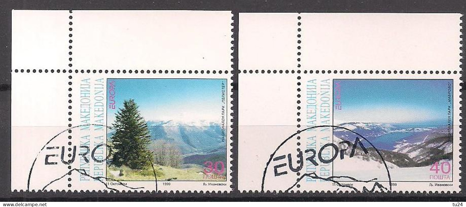 Nordmazedonien / North Macedonia  (1999)  Mi.Nr.  162 + 163  Gest. / Used  (10fd04)  EUROPA - 1999