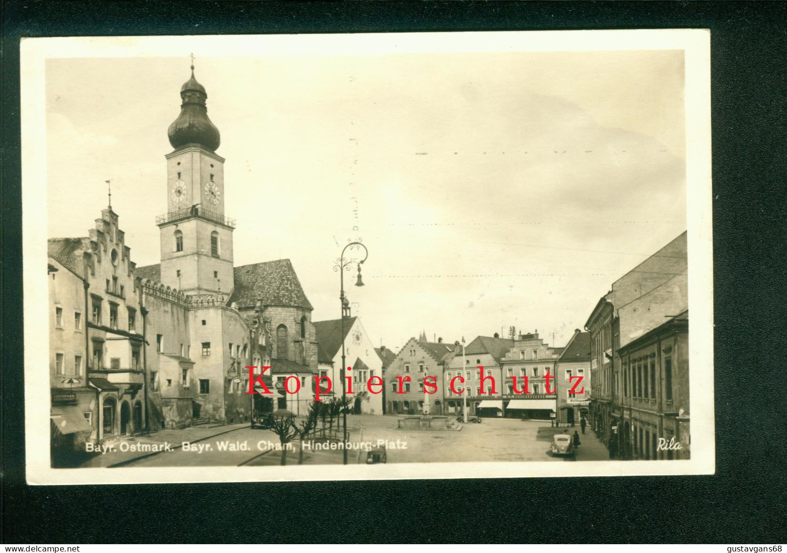 AK Cham, Hindenburg-Platz, Bayr. Ostmark, Bayr. Wald, Gel. 1939 Nach Arnstorf - Cham