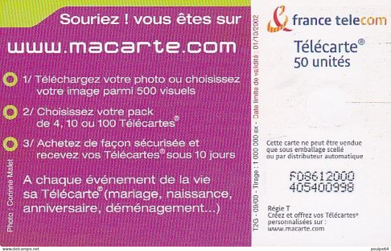 F1083  09/2000 - WWW.MACARTE. COM - 50 LG1 - 2000
