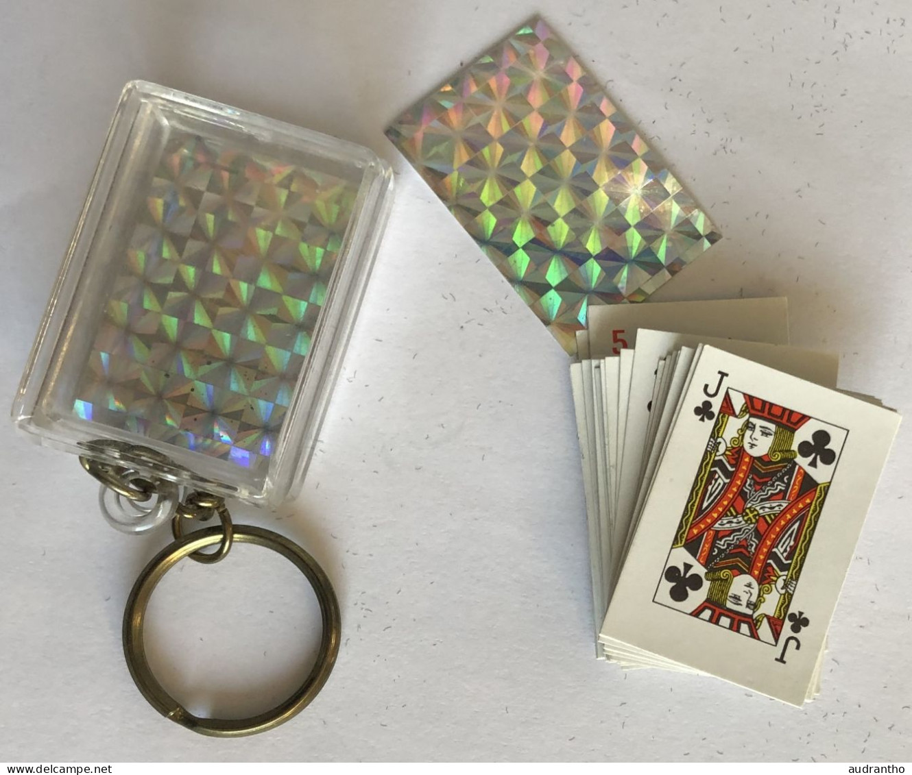 Mini Jeu De 54 Cartes Brillantes Avec Porte Clés - 54 Cartas