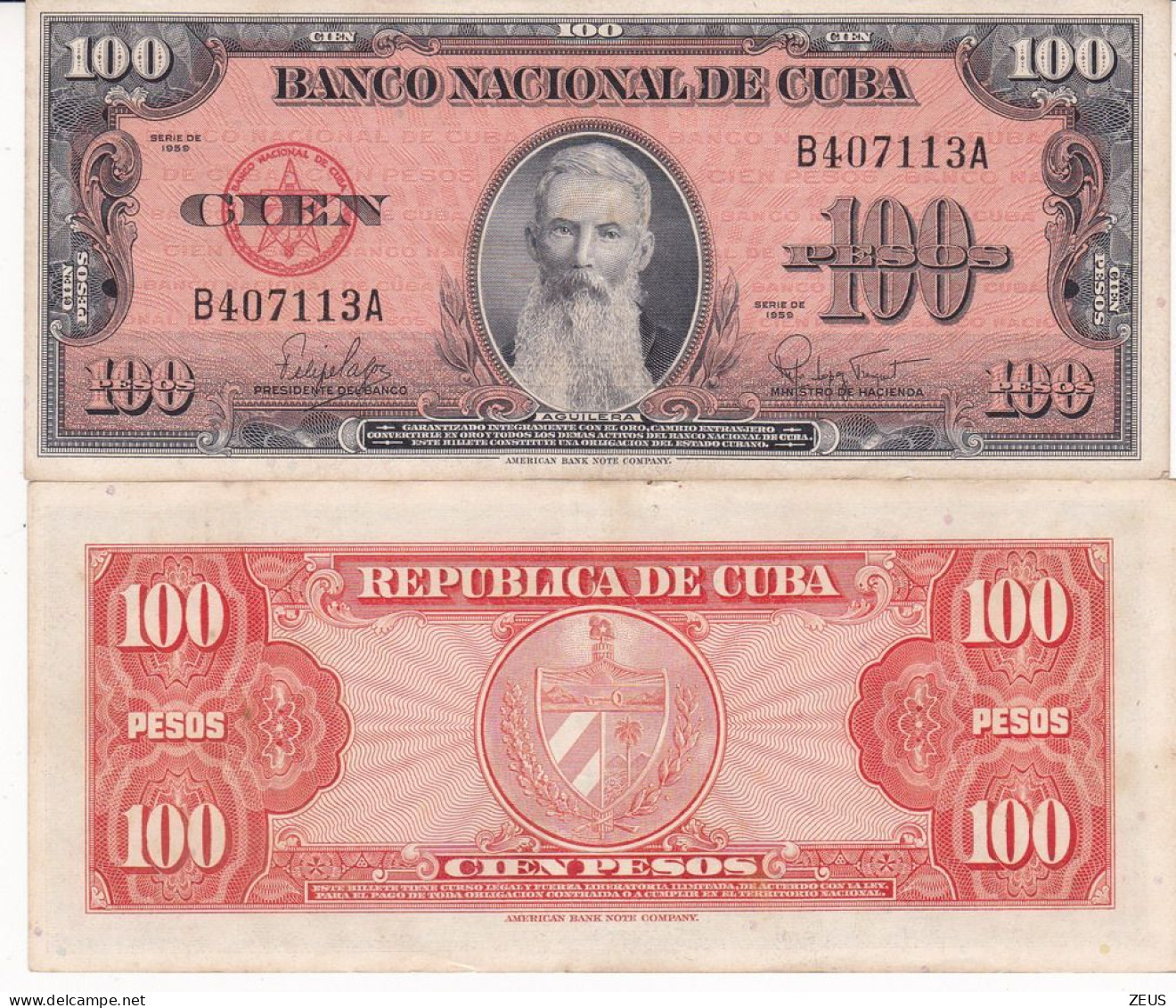 CUBA 100 PESOS  1959 P93A SPL - Cuba