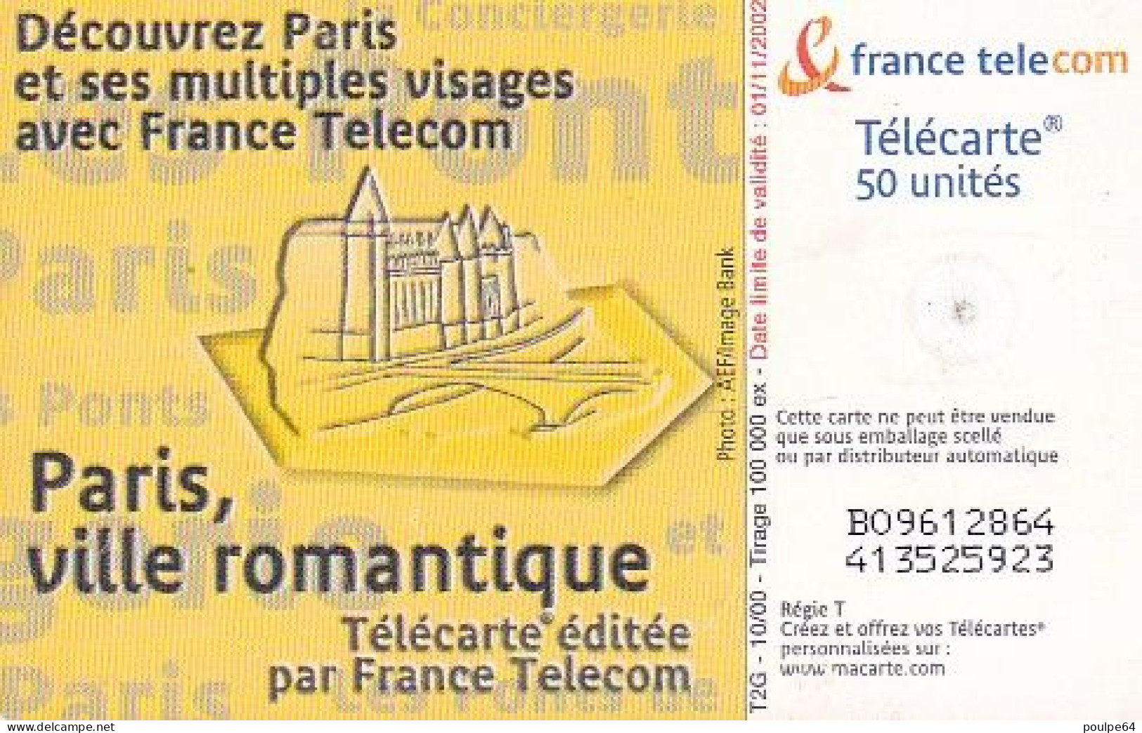 F1088  10/2000 - LA CONCIERGERIE - 50 GEM2 - 2000