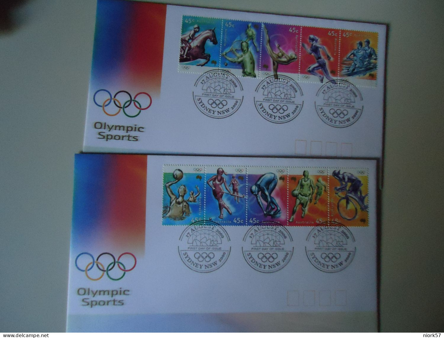 AUSTRALIA  2 FDC   OLYMPIC GAMES SYDNEY 2000 - Eté 2000: Sydney - Paralympic