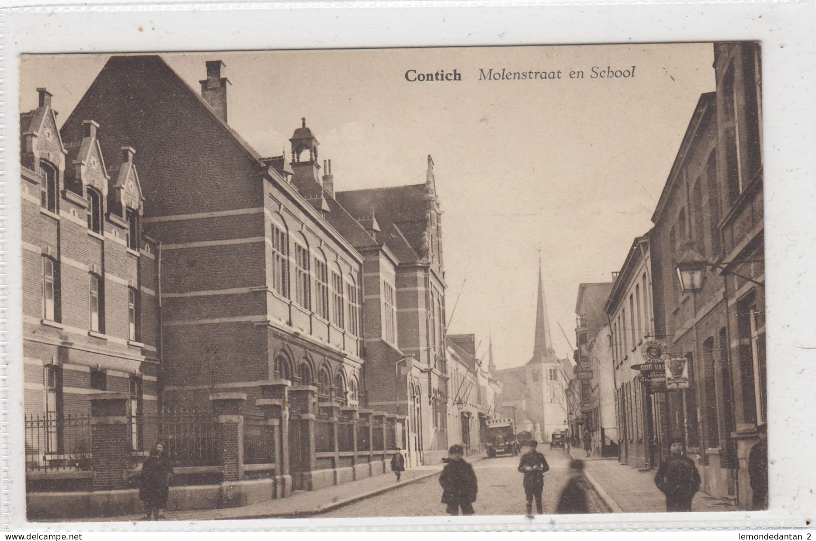 Contich. Molenstraat En School. * - Kontich